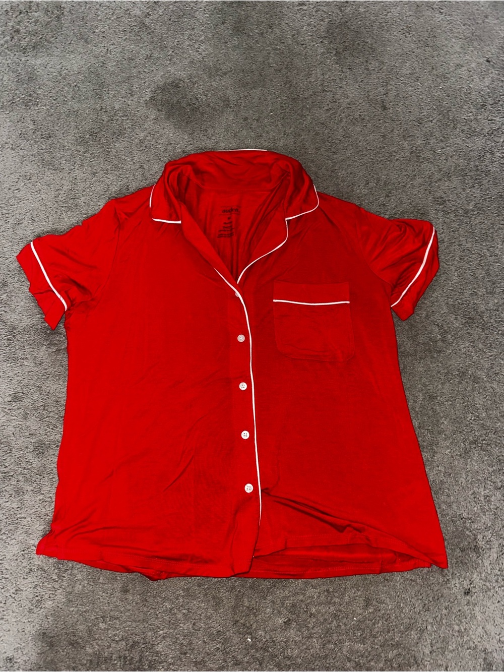 Auden Red Short Sleeve Pajama Top with matching shorts